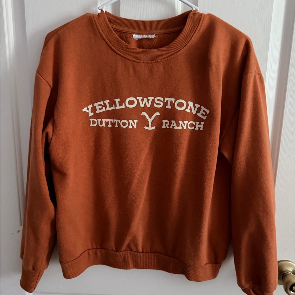 Target Yellowstone Dutton Ranch Rust Crew Neck Sweater